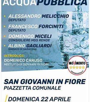 A San Giovanni in Fiore per l’acqua pubblica