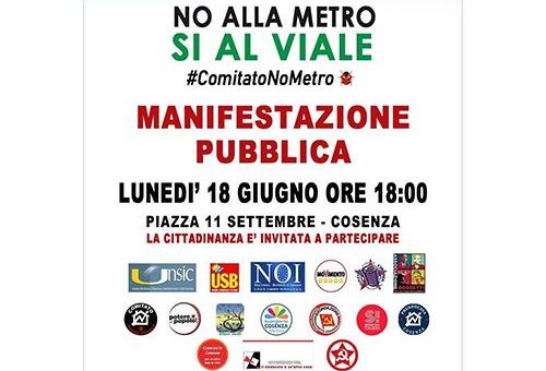 M5s aderisce alla manifestazione No Metro