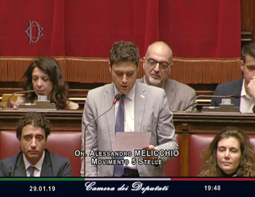 Intervento in aula sulla Legnochimica di Rende