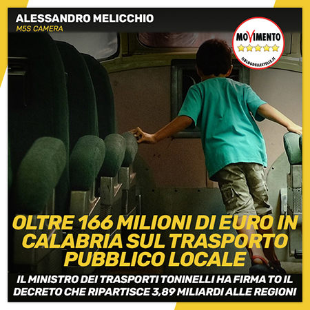 Oltre 166 milioni in Calabria sul Trasporto Pubblico Locale