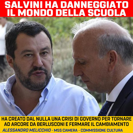 SALVINI DANNEGGIA IL MONDO DELLA SCUOLA