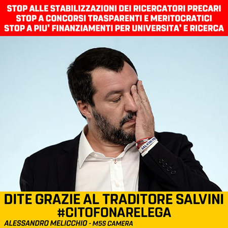 STOP AL RECLUTAMENTO DEI RICERCATORI