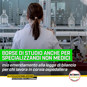 BORSE DI STUDIO ANCHE AGLI SPECIALIZZANDI NON MEDICI CHE LAVORANO IN CORSIA