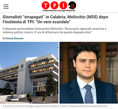 GIORNALISTI “STRAPAGATI” IN CALABRIA: “UN VERO SCANDALO”