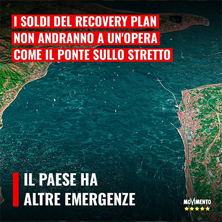 I SOLDI DEL RECOVERY PLAN NON ANDRANNO AD UN'OPERA COME IL PONTE SULLO STRETTO