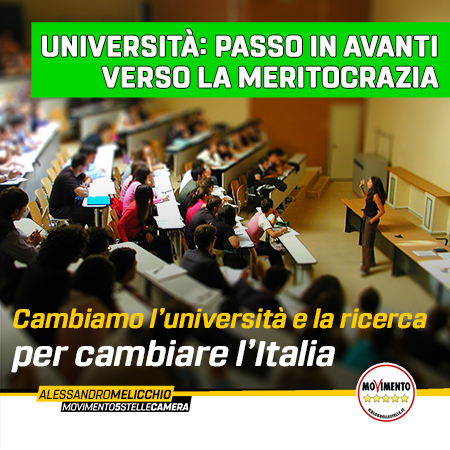 UNIVERSITÀ: PASSO IN AVANTI VERSO MERITOCRAZIA