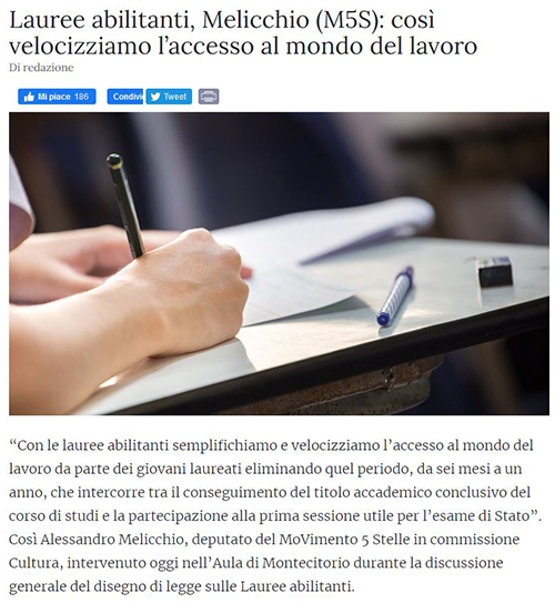 UNIVERSITÀ, LE LAUREE ABILITANTI VELOCIZZANO L’ACCESSO AL LAVORO