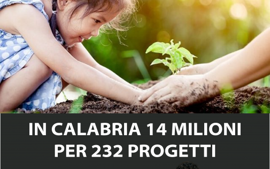 LABORATORI GREEN NELLE SCUOLE IN CALABRIA 14 MILIONI PER 232 PROGETTI